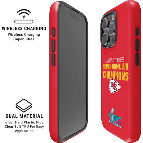 NFL Kansas City Chiefs Super Bowl LVII Champions iPhone 16 Pro Magsafe Impact Case