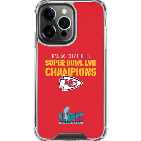NFL Kansas City Chiefs Super Bowl LVII Champions iPhone 16 Pro Max Clear Case