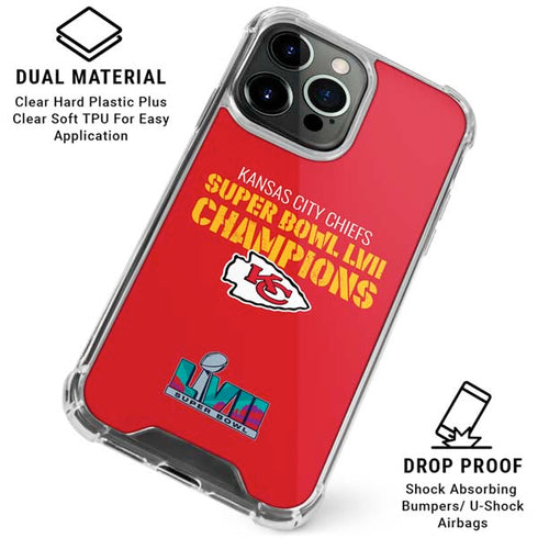 NFL Kansas City Chiefs Super Bowl LVII Champions iPhone 16 Pro Max Clear Case