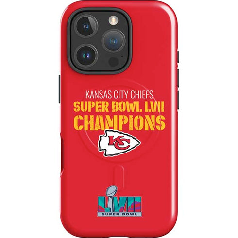 NFL Kansas City Chiefs Super Bowl LVII Champions iPhone 16 Pro Max Magsafe Impact Case