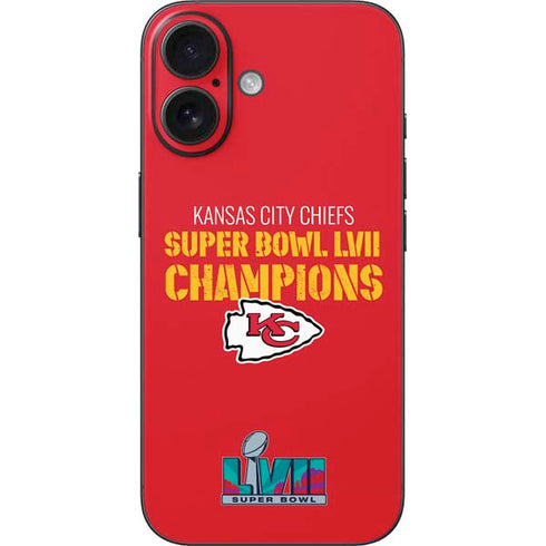 NFL Kansas City Chiefs Super Bowl LVII Champions iPhone 16 Skin