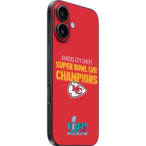 NFL Kansas City Chiefs Super Bowl LVII Champions iPhone 16 Skin