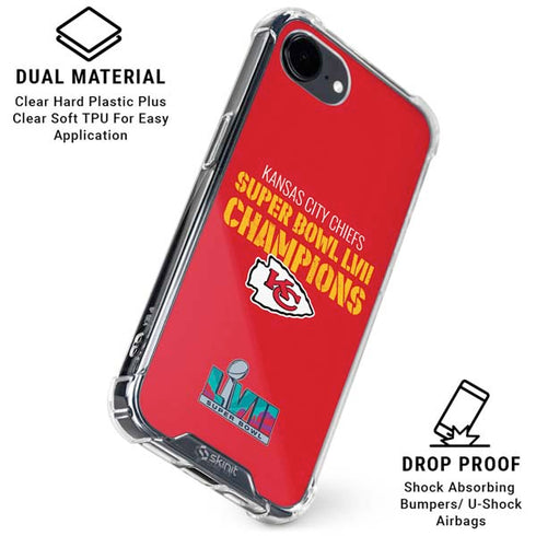 NFL Kansas City Chiefs Super Bowl LVII Champions iPhone 16e Clear Case