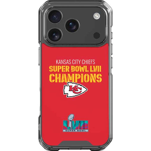 NFL Kansas City Chiefs Super Bowl LVII Champions iPhone 18 Pro Clear Case