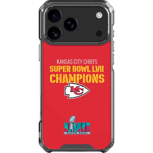 NFL Kansas City Chiefs Super Bowl LVII Champions iPhone 18 Pro Max Clear Case