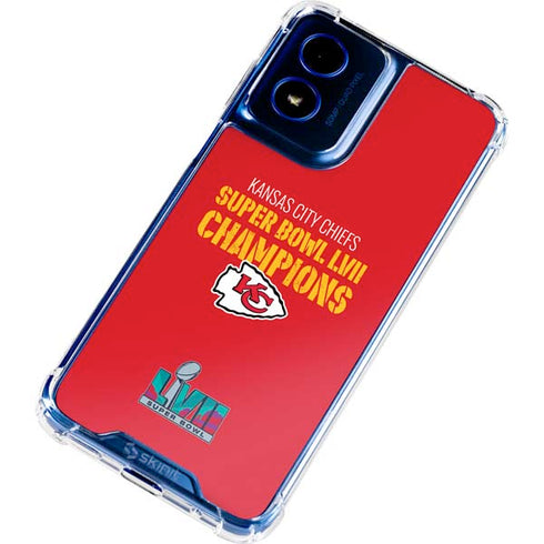 NFL Kansas City Chiefs Super Bowl LVII Champions Moto G 5G (2024) Clear Case