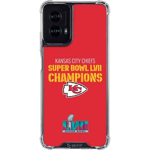 NFL Kansas City Chiefs Super Bowl LVII Champions Moto G Power 5G (2024) Clear Case