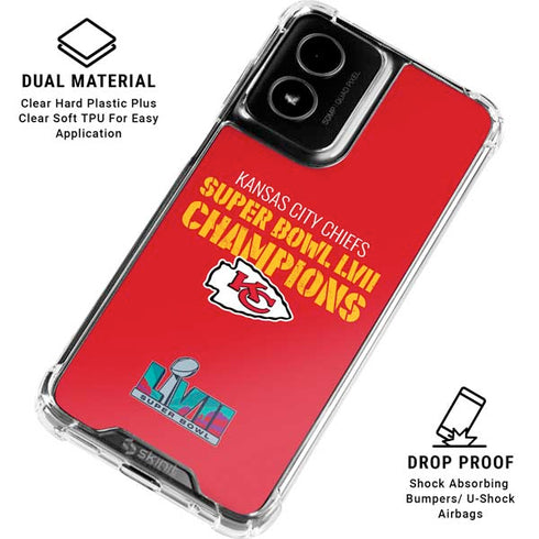NFL Kansas City Chiefs Super Bowl LVII Champions Moto G Power 5G (2024) Clear Case