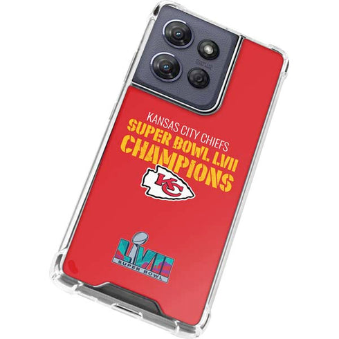 NFL Kansas City Chiefs Super Bowl LVII Champions Moto G Power 5G (2025) Clear Case