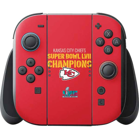 NFL Kansas City Chiefs Super Bowl LVII Champions Nintendo Switch 2 (2025) with Joy-Con Skin