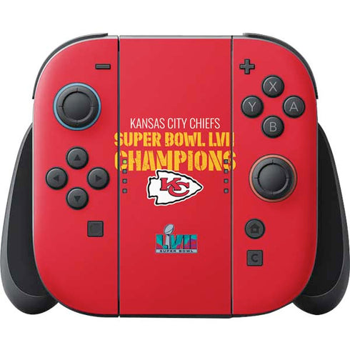 NFL Kansas City Chiefs Super Bowl LVII Champions Nintendo Skins
