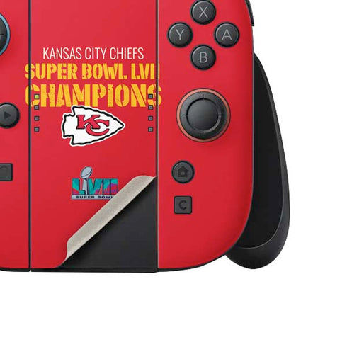 NFL Kansas City Chiefs Super Bowl LVII Champions Nintendo Switch 2 (2025) Joy-Con Controller Skin