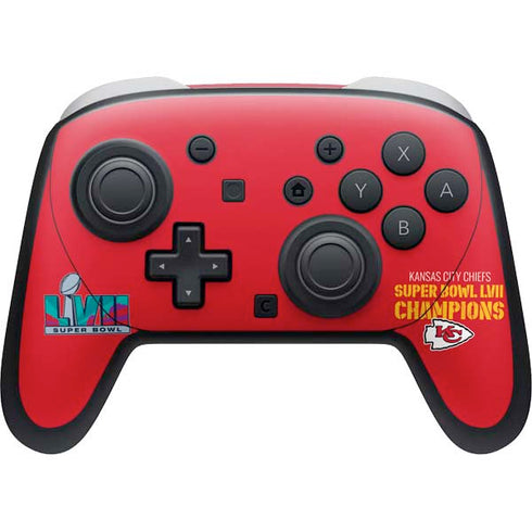NFL Kansas City Chiefs Super Bowl LVII Champions Nintendo Switch 2 (2025) Pro Controller Skin