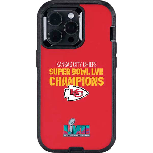 NFL Kansas City Chiefs Super Bowl LVII Champions Otterbox Defender iPhone Skin