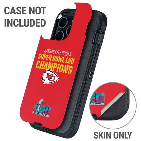NFL Kansas City Chiefs Super Bowl LVII Champions Otterbox Defender iPhone Skin