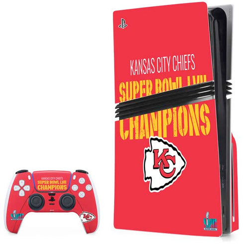 NFL Kansas City Chiefs Super Bowl LVII Champions PS5 Pro Disk Bundle Skin
