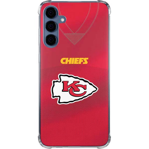 NFL Kansas City Chiefs Team Jersey Galaxy A35 5G Clear Case