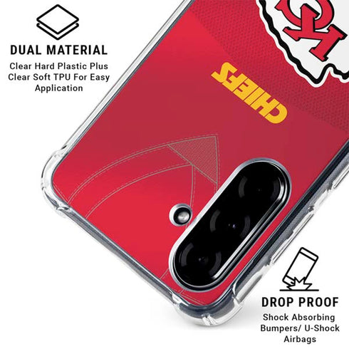 NFL Kansas City Chiefs Team Jersey Galaxy A36 5G Clear Case