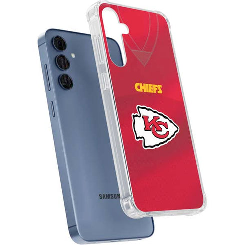 NFL Kansas City Chiefs Team Jersey Galaxy A55 5G Clear Case