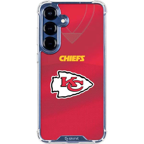 NFL Kansas City Chiefs Team Jersey Galaxy S25 Plus Clear Case