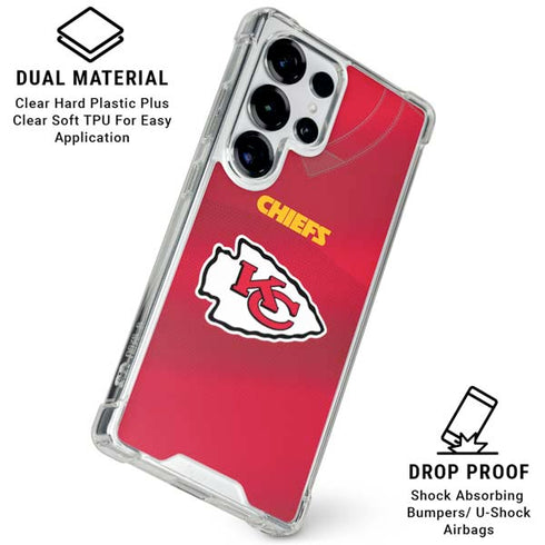 NFL Kansas City Chiefs Team Jersey Galaxy S25 Ultra Clear Case