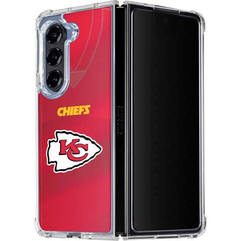 NFL Kansas City Chiefs Team Jersey Galaxy Z Fold5 5G Clear Case