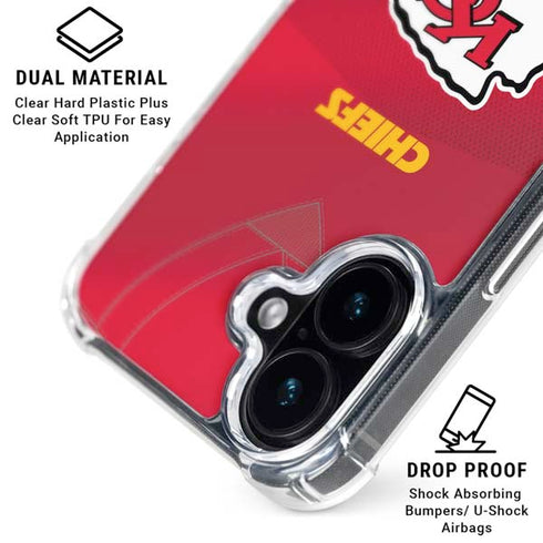 NFL Kansas City Chiefs Team Jersey iPhone 16 Clear Case