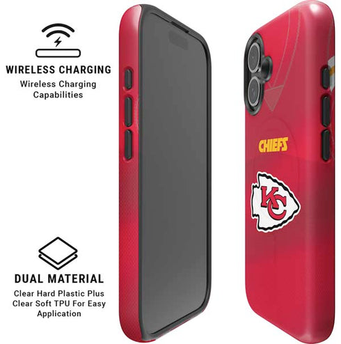 NFL Kansas City Chiefs Team Jersey iPhone 16 Plus Magsafe Impact Case