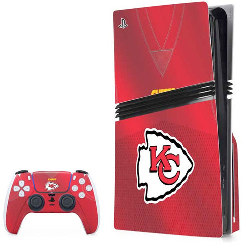 NFL Kansas City Chiefs Team Jersey PS5 Pro Disk Bundle Skin