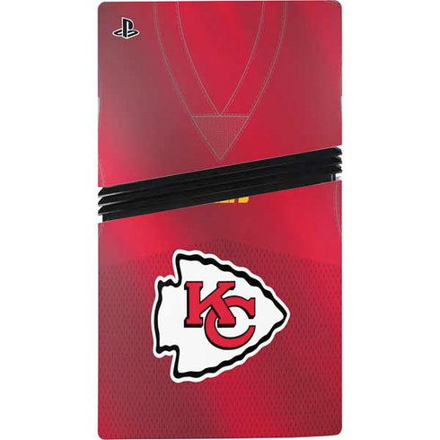 NFL Kansas City Chiefs Team Jersey PS5 Pro Disk Console Skin