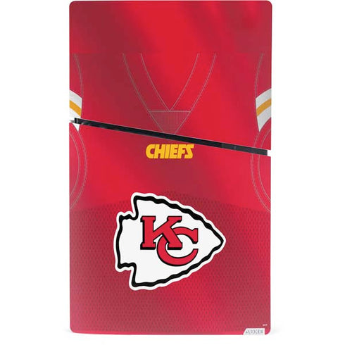 NFL Kansas City Chiefs Team Jersey PS5 Slim Digital Edition Console Skin