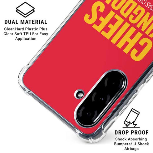 NFL Kansas City Chiefs Team Motto Galaxy A36 5G Clear Case