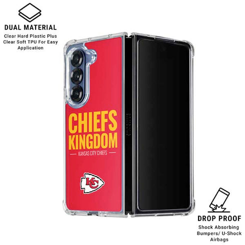 NFL Kansas City Chiefs Team Motto Galaxy Z Fold6 Clear Case