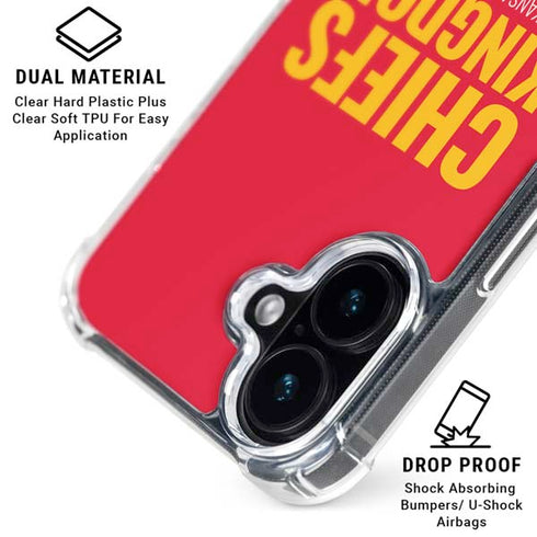 NFL Kansas City Chiefs Team Motto iPhone 16 Clear Case