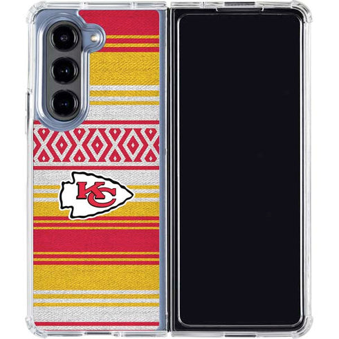 NFL Kansas City Chiefs Trailblazer Galaxy Z Fold5 5G Clear Case