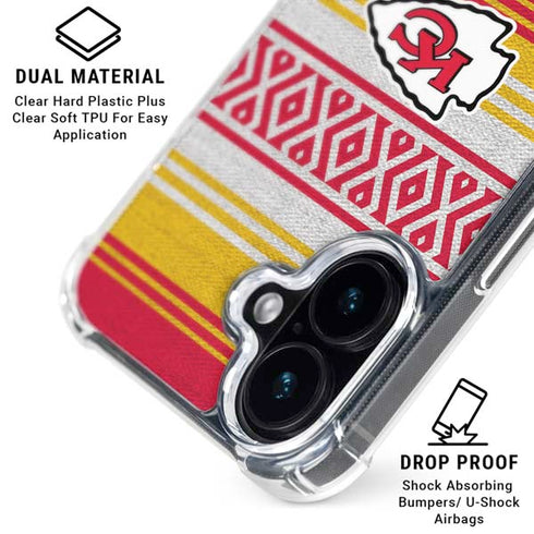 NFL Kansas City Chiefs Trailblazer iPhone 16 Plus Clear Case