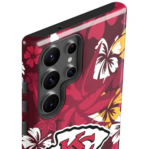 NFL Kansas City Chiefs Tropical Print Galaxy S23 Ultra Pro Case