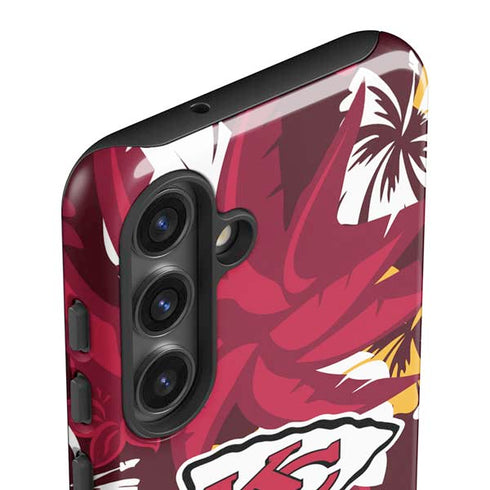 NFL Kansas City Chiefs Tropical Print Galaxy S25 Plus Impact Case