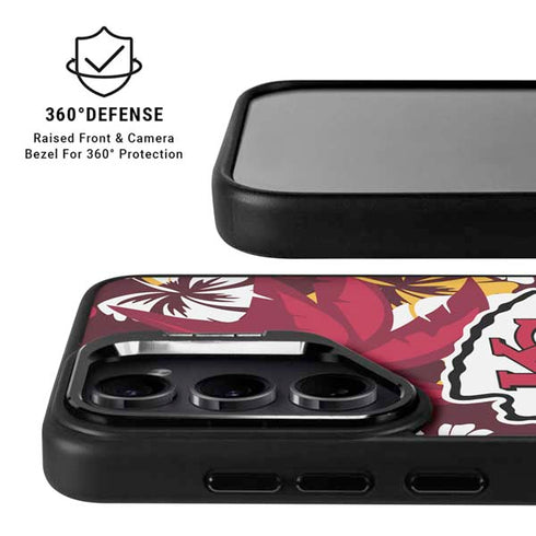 NFL Kansas City Chiefs Tropical Print Galaxy S25 Plus Kickstand Case