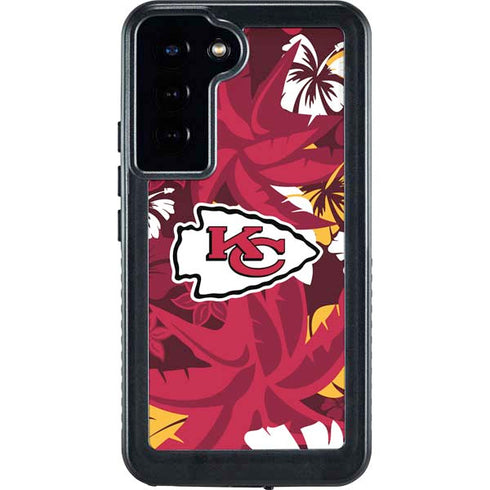 NFL Kansas City Chiefs Tropical Print Galaxy S24 Plus Waterproof Case