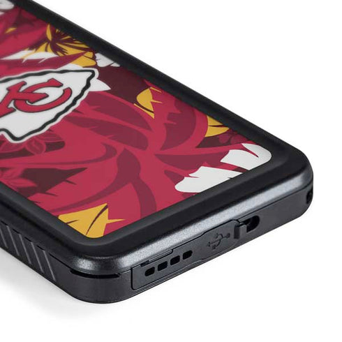 NFL Kansas City Chiefs Tropical Print Galaxy S24 Plus Waterproof Case