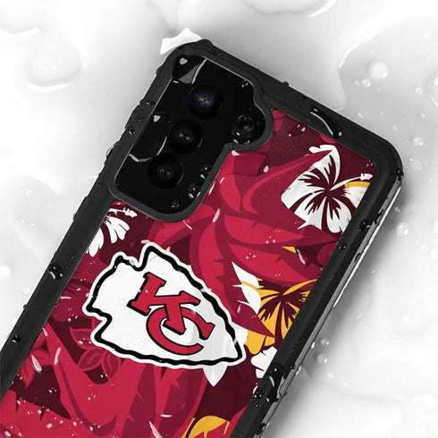 NFL Kansas City Chiefs Tropical Print Galaxy S24 Plus Waterproof Case