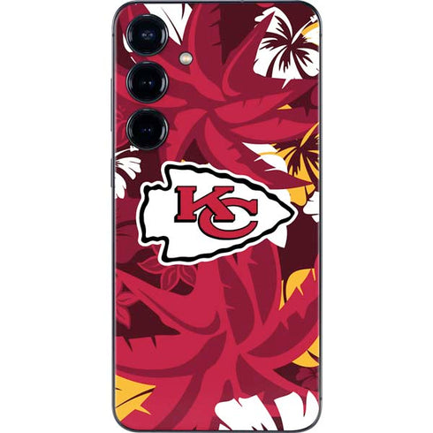 NFL Kansas City Chiefs Tropical Print Galaxy S25 Skin