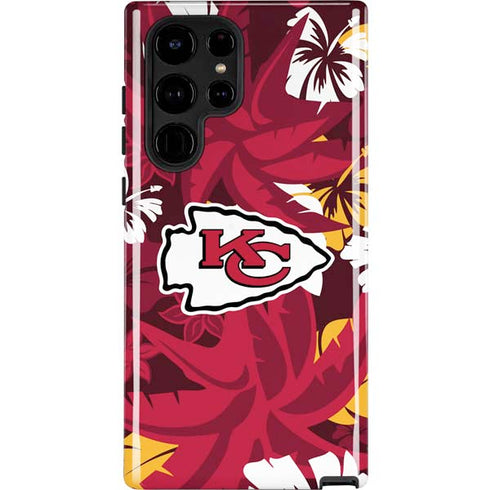 NFL Kansas City Chiefs Tropical Print Galaxy Cases