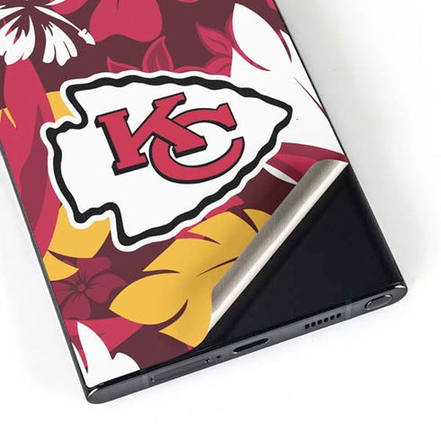 NFL Kansas City Chiefs Tropical Print Galaxy S24 Ultra Skin