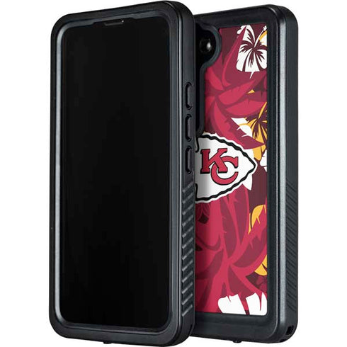 NFL Kansas City Chiefs Tropical Print Galaxy S24 Waterproof Case