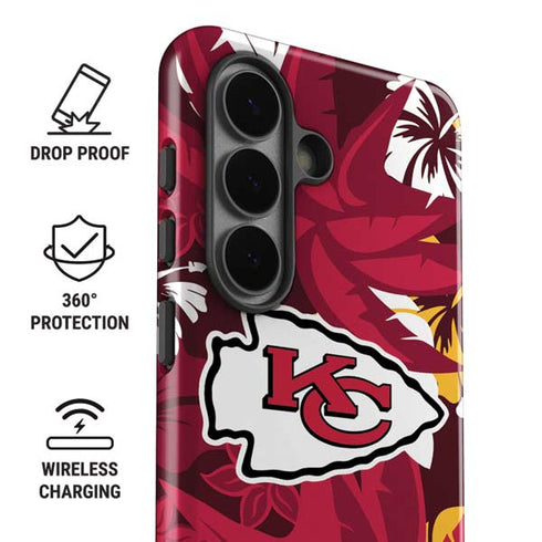 NFL Kansas City Chiefs Tropical Print Galaxy S26 Impact Case