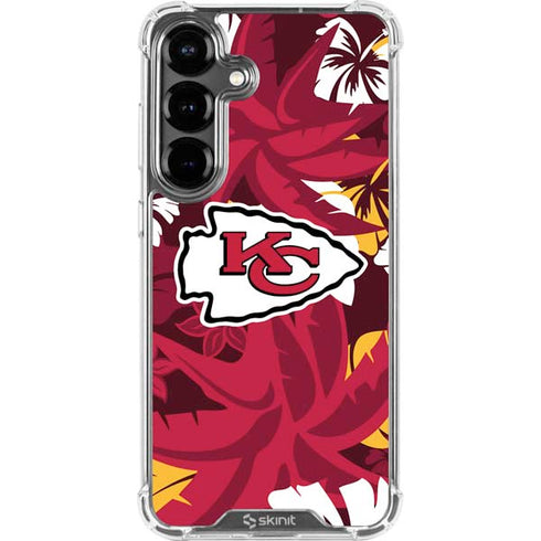 NFL Kansas City Chiefs Tropical Print Galaxy S26 Plus Clear Case