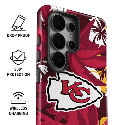 NFL Kansas City Chiefs Tropical Print Galaxy S26 Ultra Impact Case