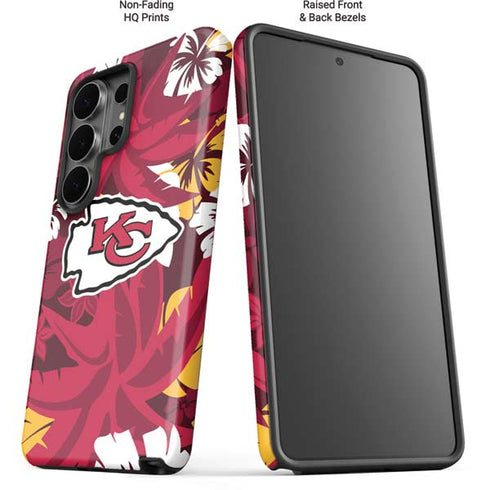 NFL Kansas City Chiefs Tropical Print Galaxy S26 Ultra Impact Case